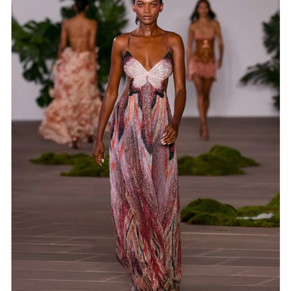 Patbo butterfly runway dress